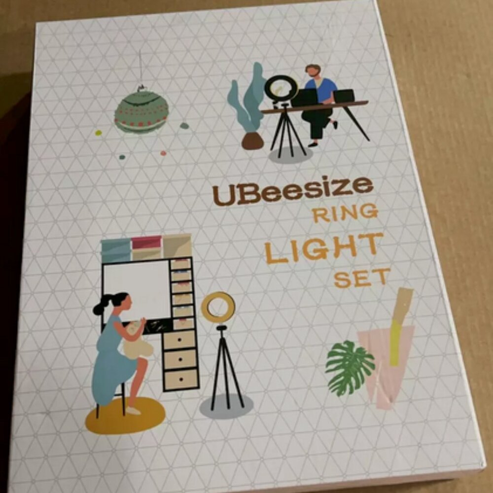UBeesize Selfie 10" Ring Light with Tripod Stand for Phone New in Box